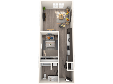 open one bedroom floorplan